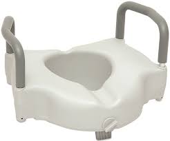 2-in-1 Locking Raised Toilet Seat with Tool-free Removable Arms - Drive
